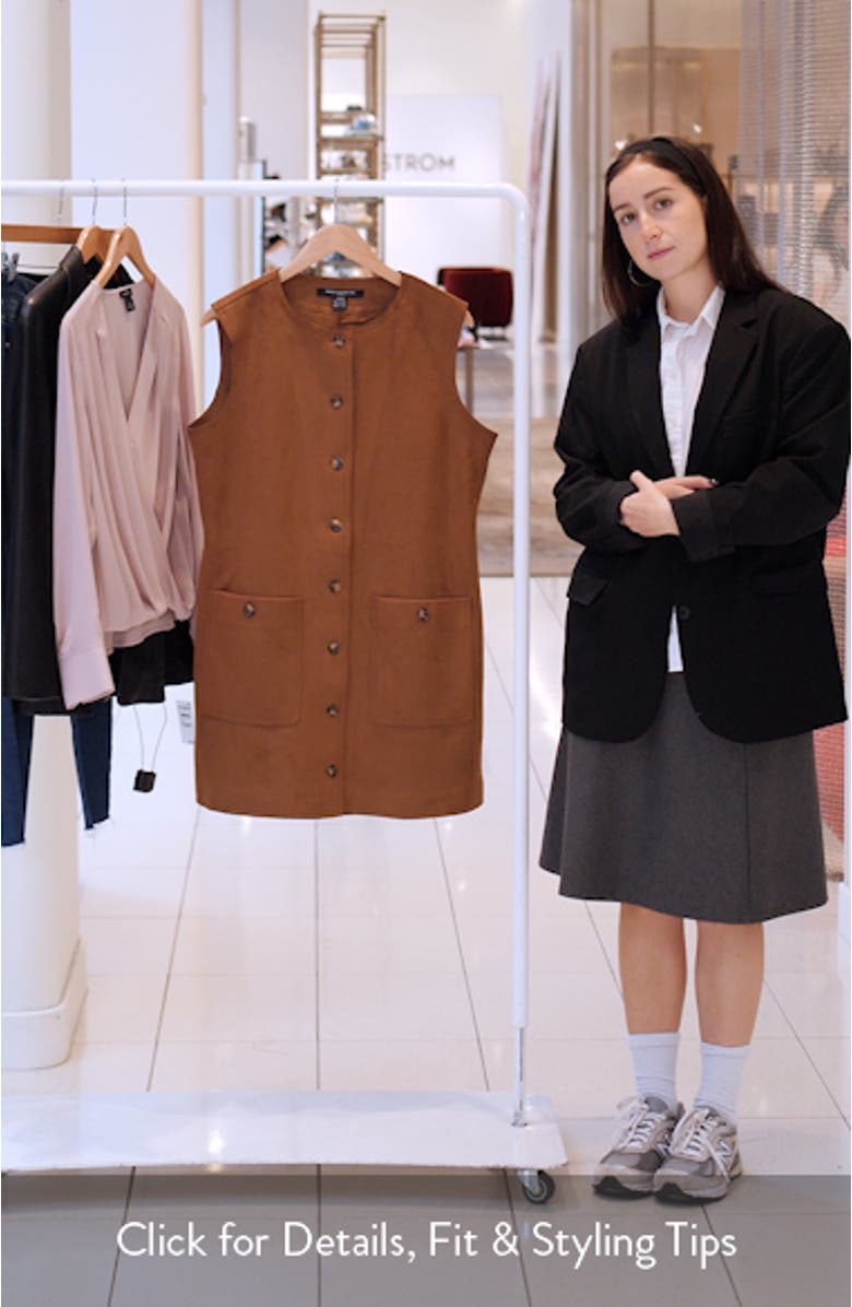 Lany Sleeveless Faux Suede Minidress, sales video thumbnail