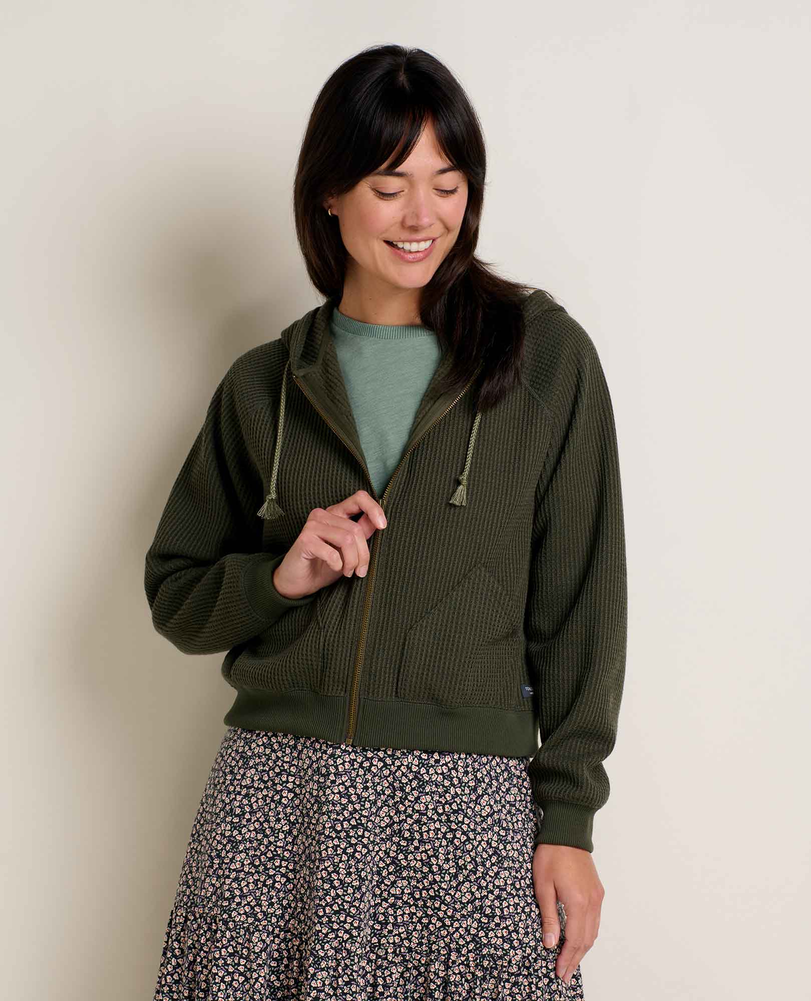 Toad & Co Bitterroot Long Sleeve Hoodie in Olive 