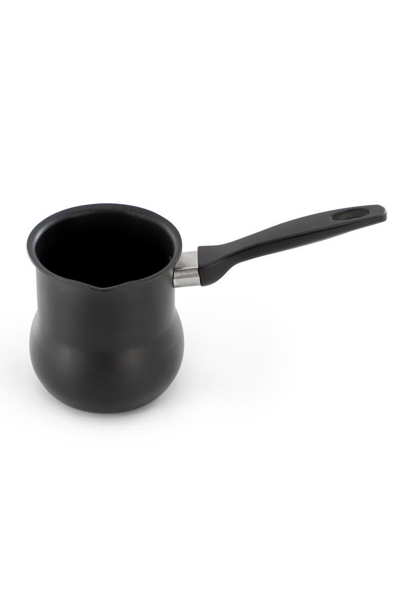 Better Chef 0.6 Quart Aluminum Nonstick Turkish Coffee Warmer, Alternate, color, Black