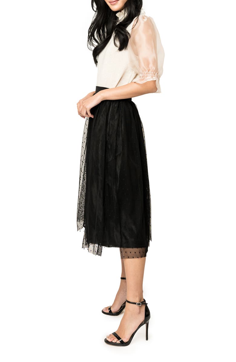 GIBSONLOOK Swiss Dot Layered Tulle Skirt, Alternate, color, 