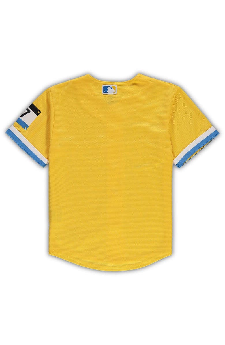 Nike Preschool Nike Gold Boston Red Sox MLB City Connect Replica Team Jersey, Alternate, color,
