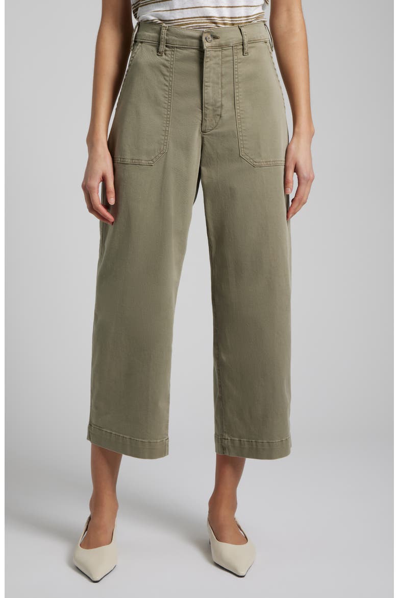 The Ranger Crop Wide Leg Utility Pants, Main, color, THYME