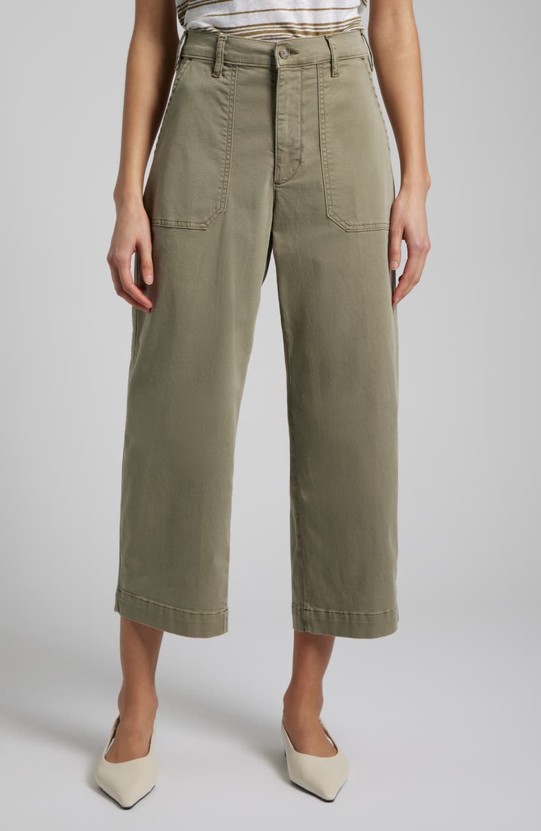 FRAME The Ranger Crop Wide Leg Utility Pants, Main, color, Thyme