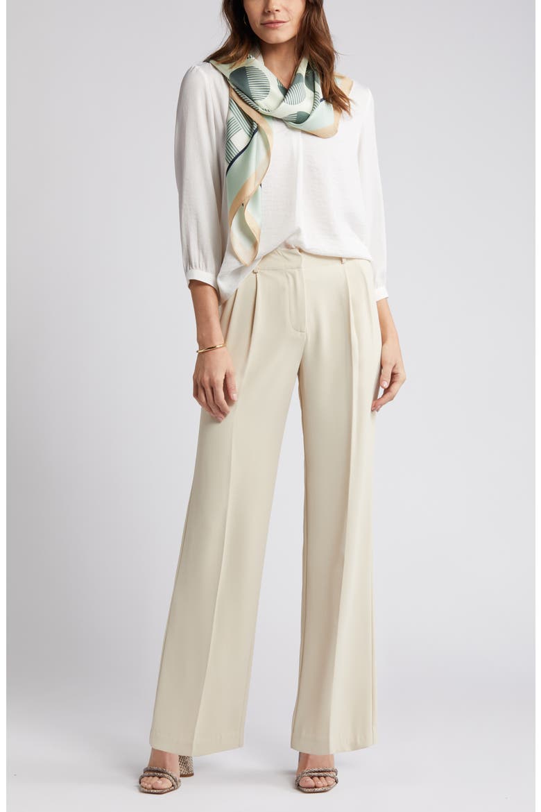 Rumple Satin Top, Main, color, NEW IVORY