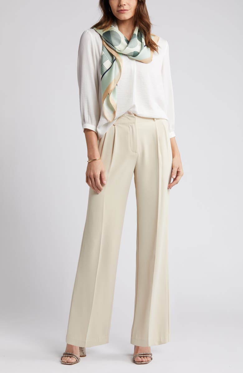 Vince Camuto Rumple Satin Top, Main, color, New Ivory