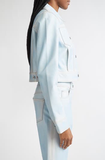 Calliope Leather Trucker Jacket