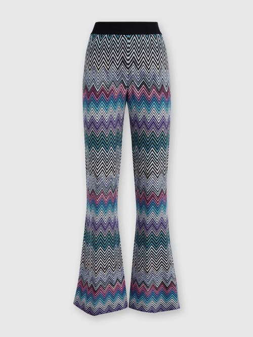 Missoni Zigzag Woven Wool Flared Trousers In Multicoloured