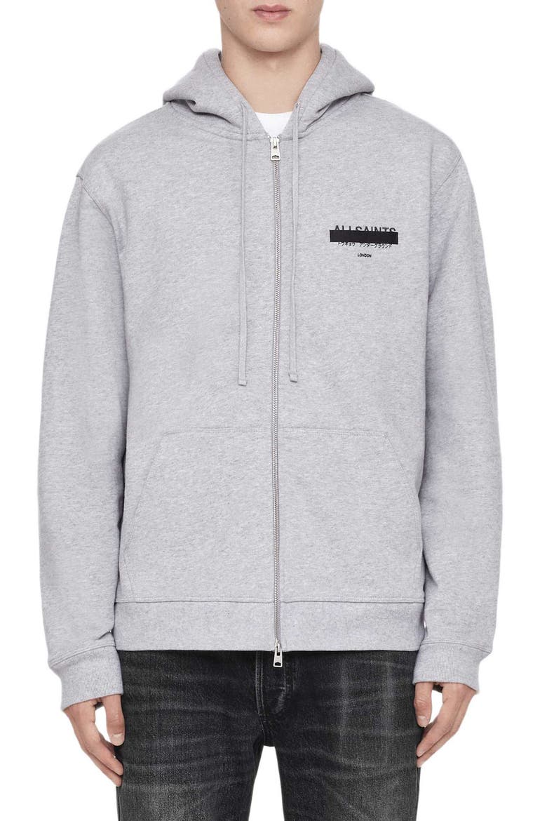 Redact Zip Hoodie, Main, color, GREY MARL