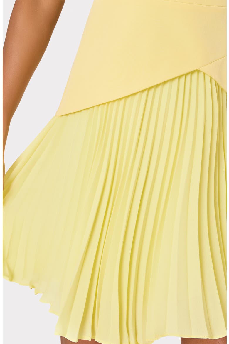 Haddy Pleated Sleeveless Minidress, Alternate, color, YELLOW