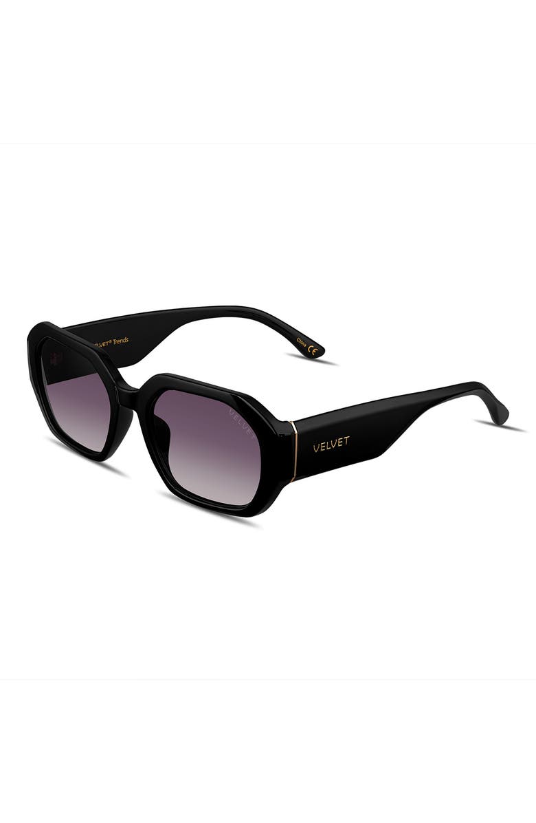 Velvet Eyewear Nina Sunglasses, Alternate, color, Black