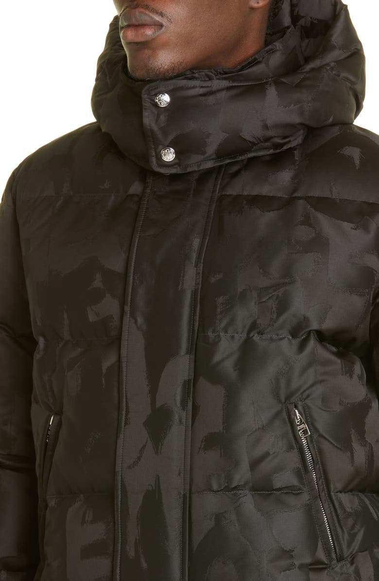 McQueen Graffiti Print Puffer Jacket, Alternate, color, 