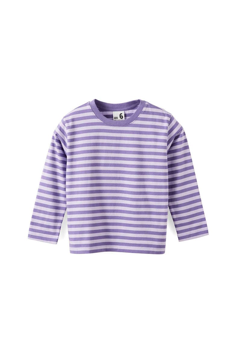 Kid's Essential Long Sleeve Boxy Tee, Main, color, Island Punch Vintage Lilac