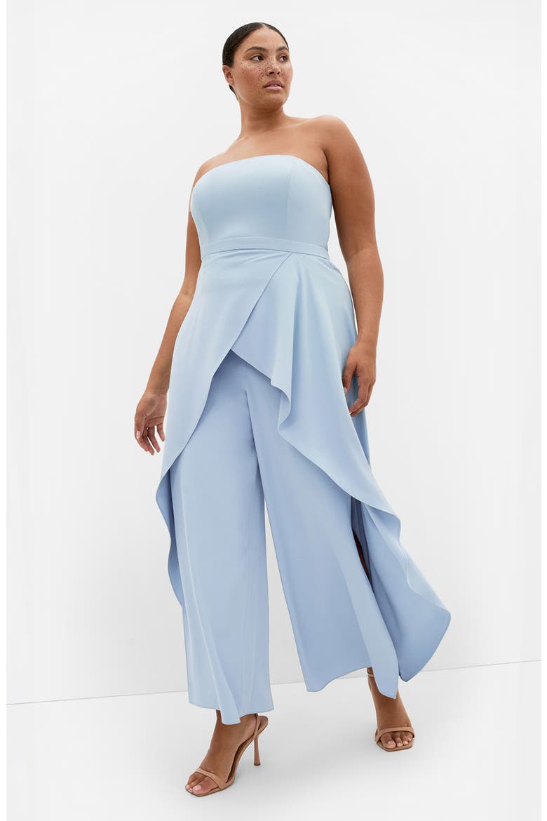 Attract Strapless Jumpsuit, Alternate, color, DUSTY BLUE