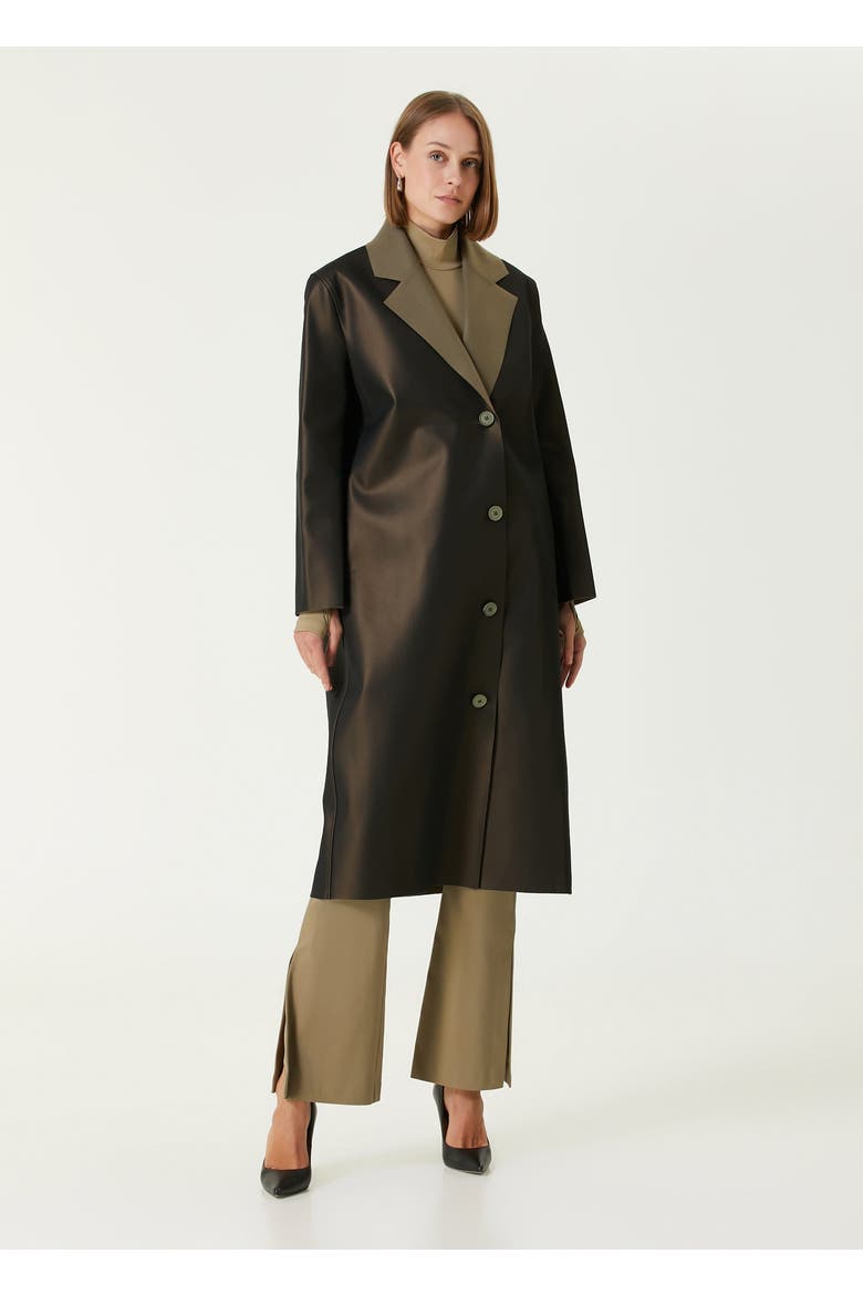 Wool Blend Paper Coat, Alternate, color, Brown