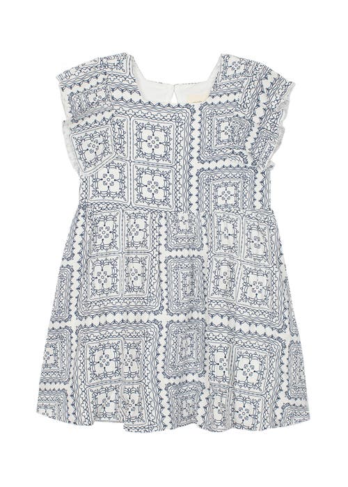 Mabel + Honey Kids'  Coastal Cutie Dress In Gray
