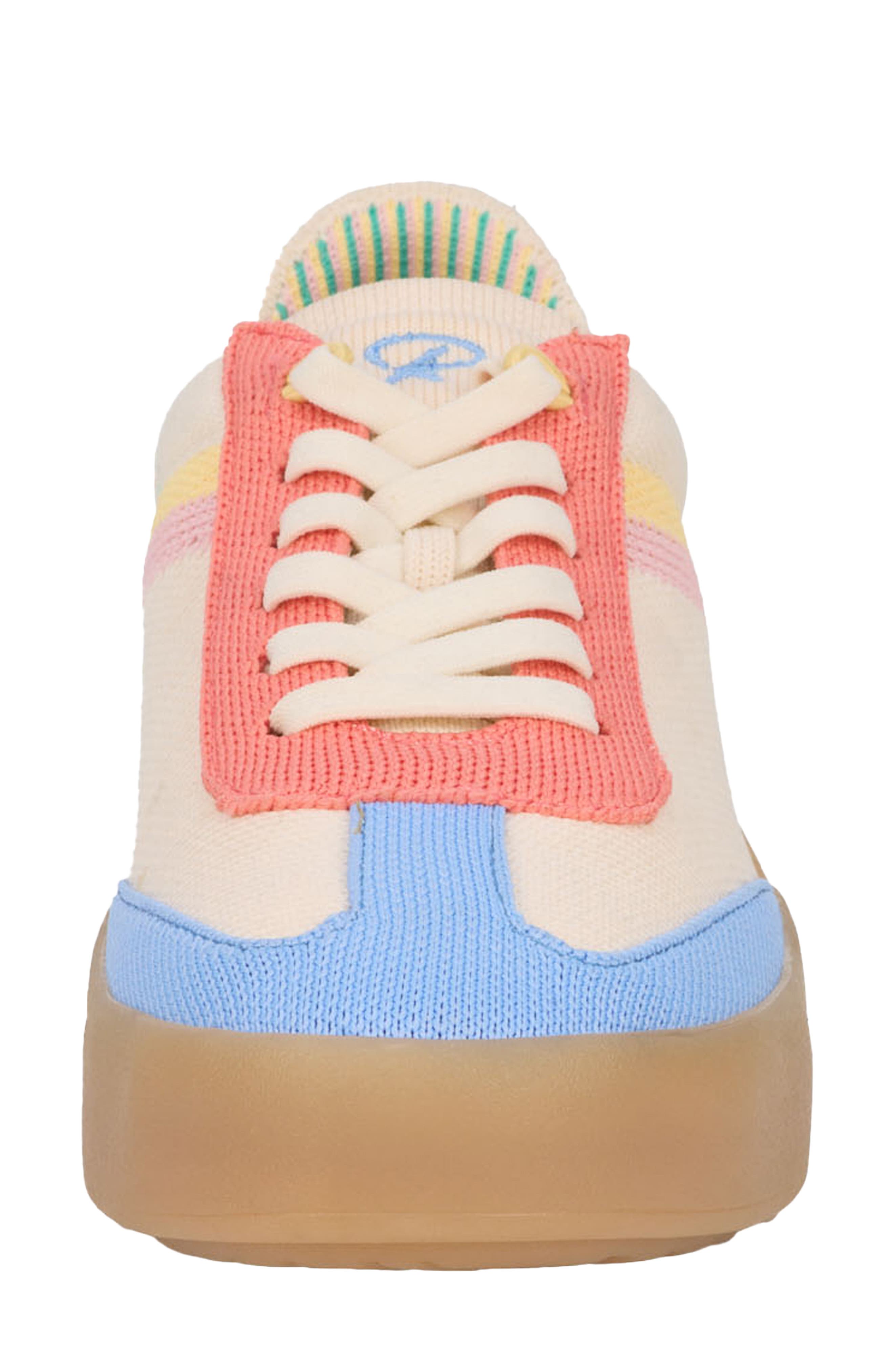 Stella Sneaker, Alternate, color, BRIGHT MULTI KNIT