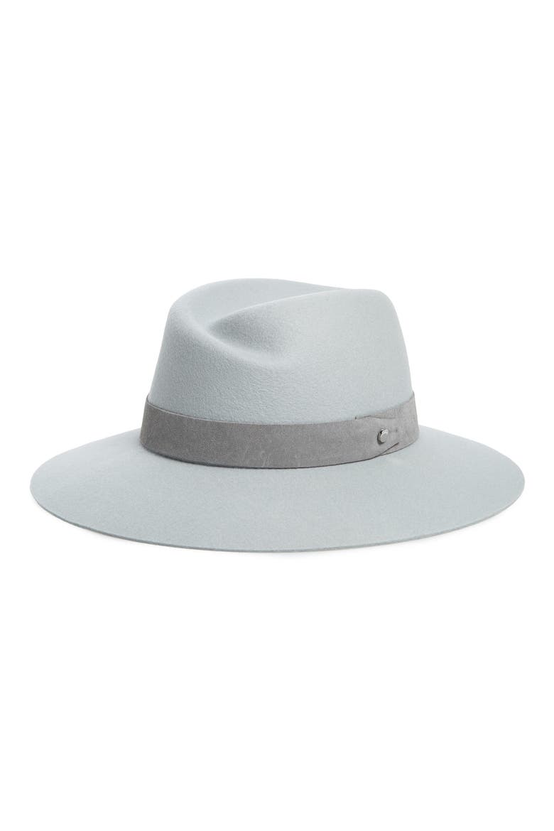 Zoe Wool Fedora, Main, color, LIGHT GREY