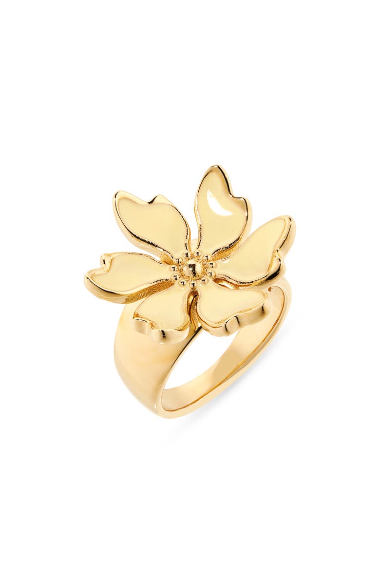 Oscar de la Renta Cherry Blossom Cocktail Ring, Main, color,