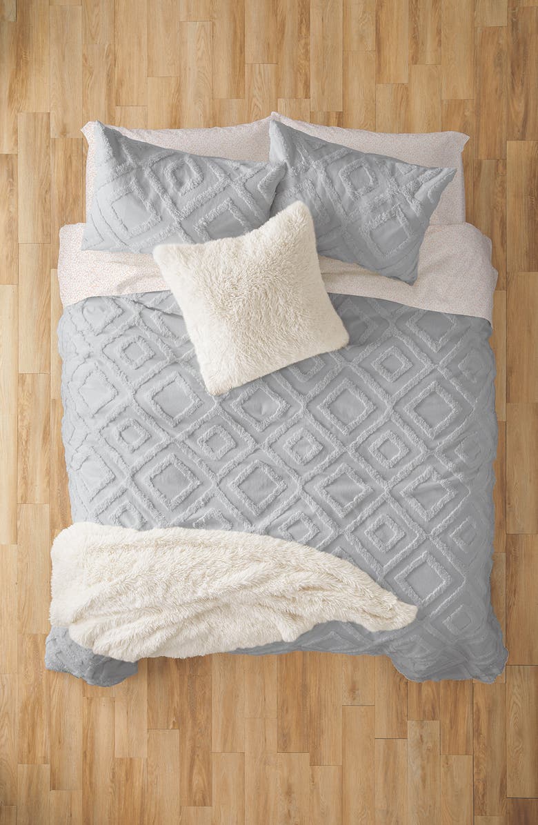 BP. Tufted Lattice Duvet Cover & Sham Set, Alternate, color, 