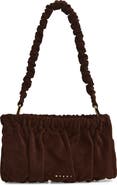 Marni Ruched Suede Leather Clutch