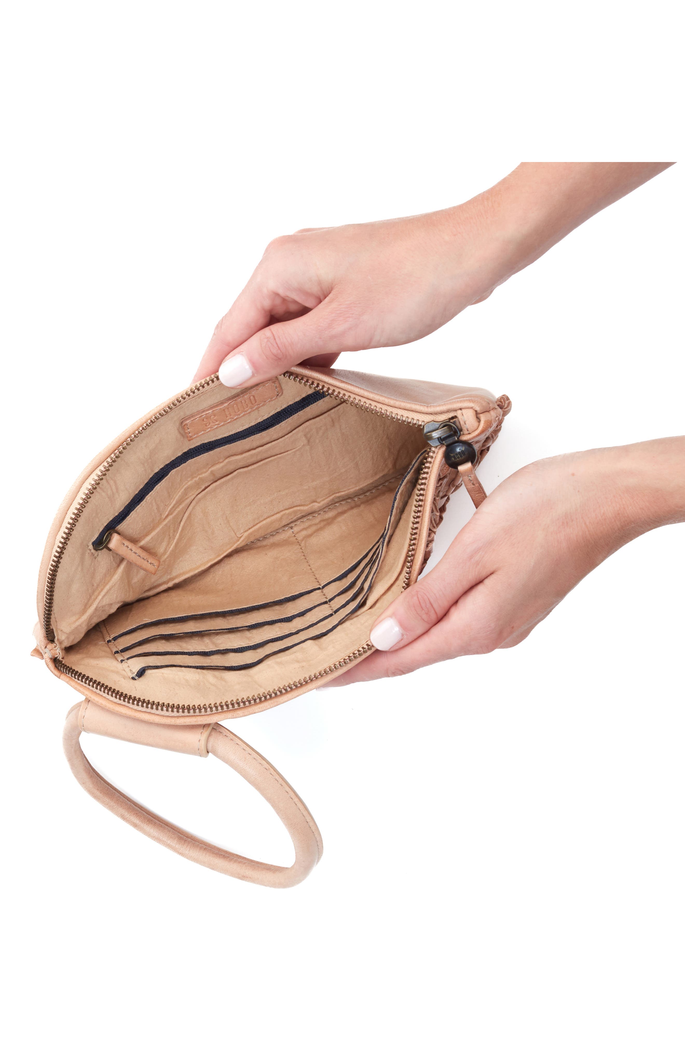 HOBO Sable Leather Clutch, Alternate, color, 