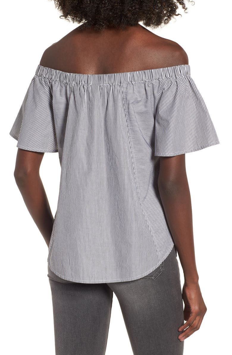 BP. BP Tie Detail Off the Shoulder Top, Alternate, color,