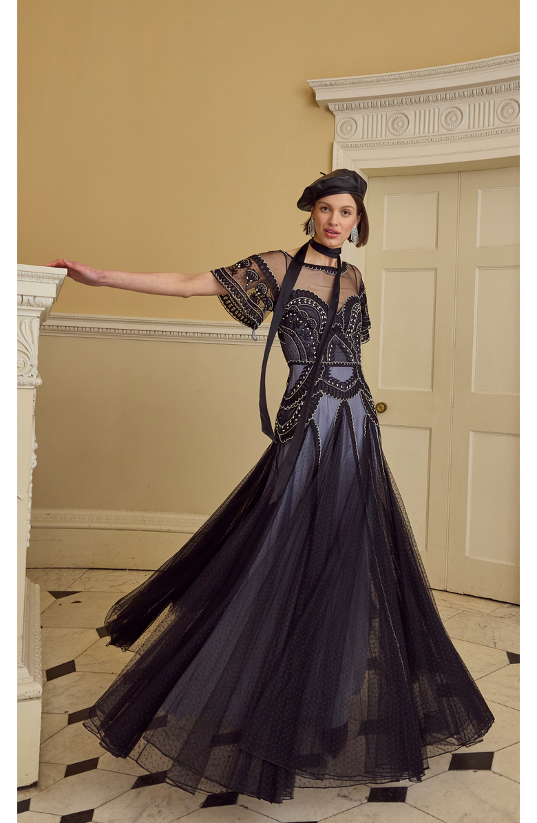 Temperley London Camille Gown, Alternate, color, Black
