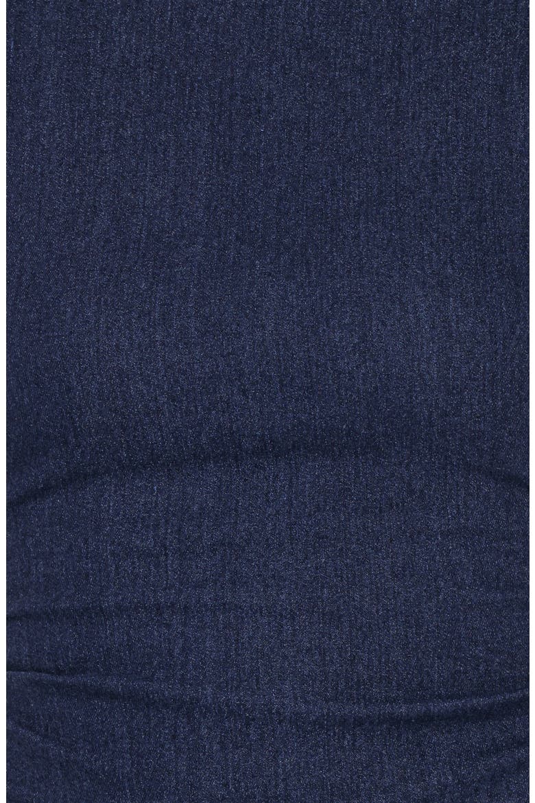 Tindra Denim Open Back Top & Skirt Set, Alternate, color, DARK DENIM