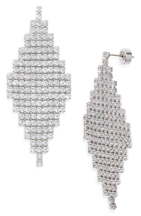 Pavé Drop Earrings