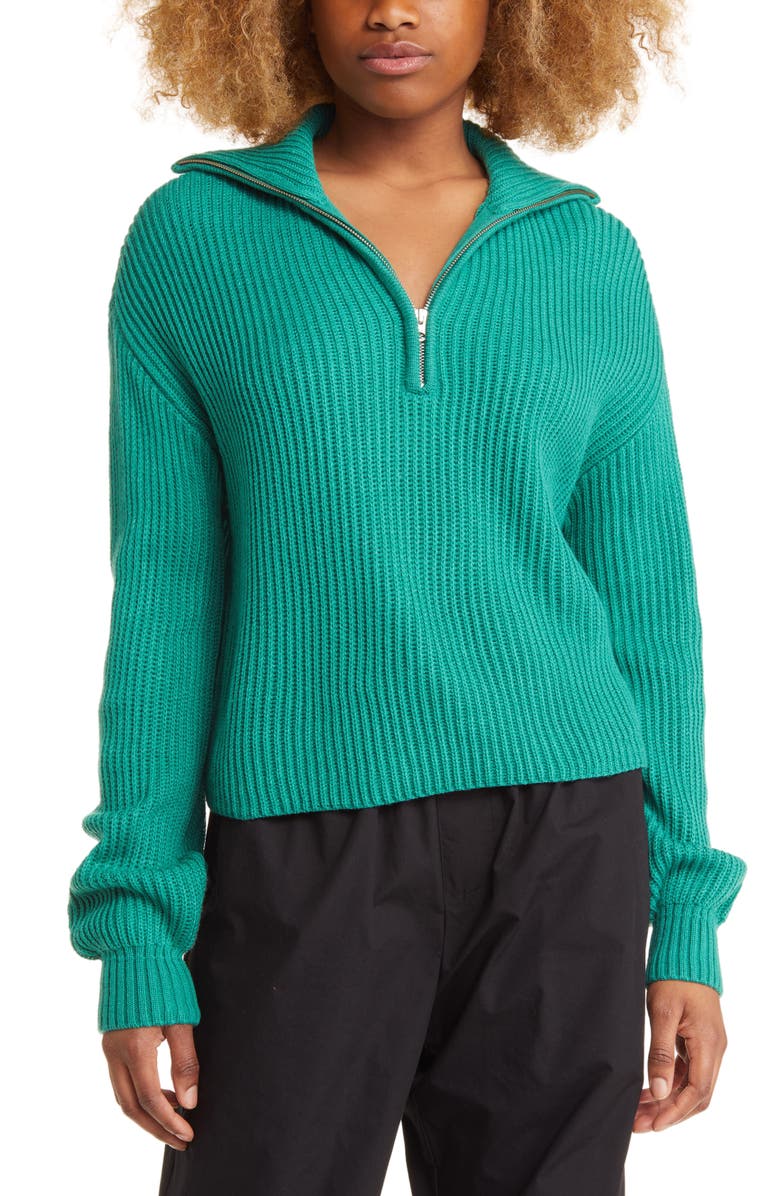 BP. Quarter Zip Pullover, Main, color, Green Enamel