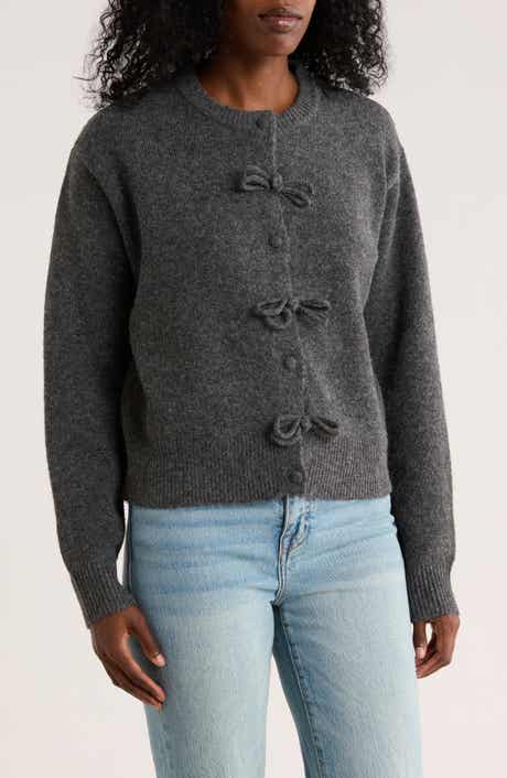 Elodie Bow Button Cardigan