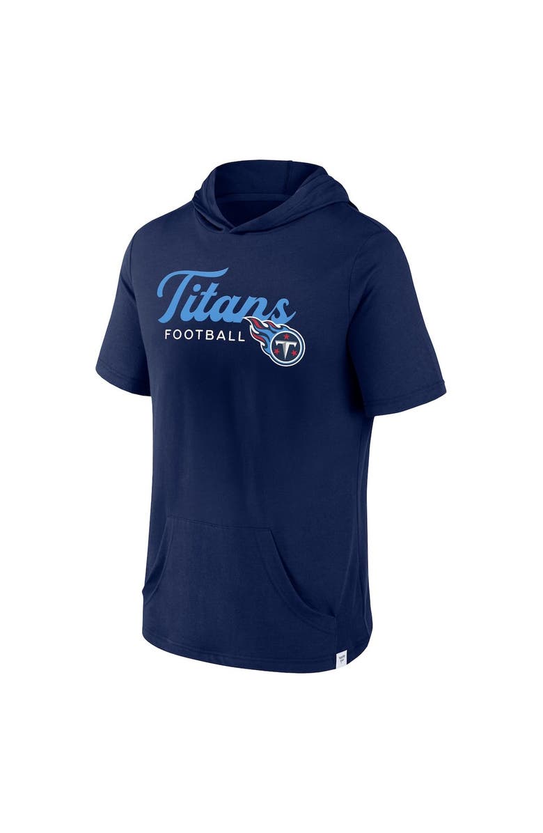 FANATICS Men's Fanatics Branded Navy Tennessee Titans Offensive Strategy Short Sleeve Pullover Hoodie, Alternate, color, Navy