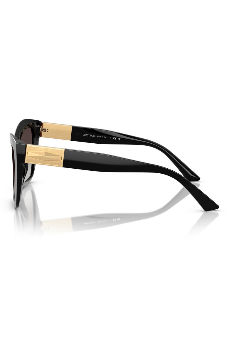 Jimmy Choo 54mm Cat Eye Sunglasses, Alternate, color, Black