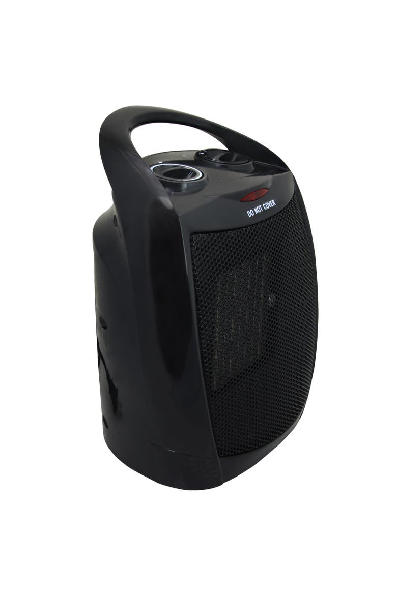 Ceramic Heater with Thermostat, Alternate, color, Black