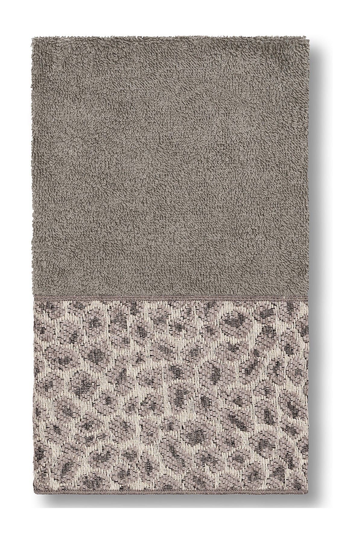 Linum Home Textiles Spots Embellished Hand Towel - Dark Grey