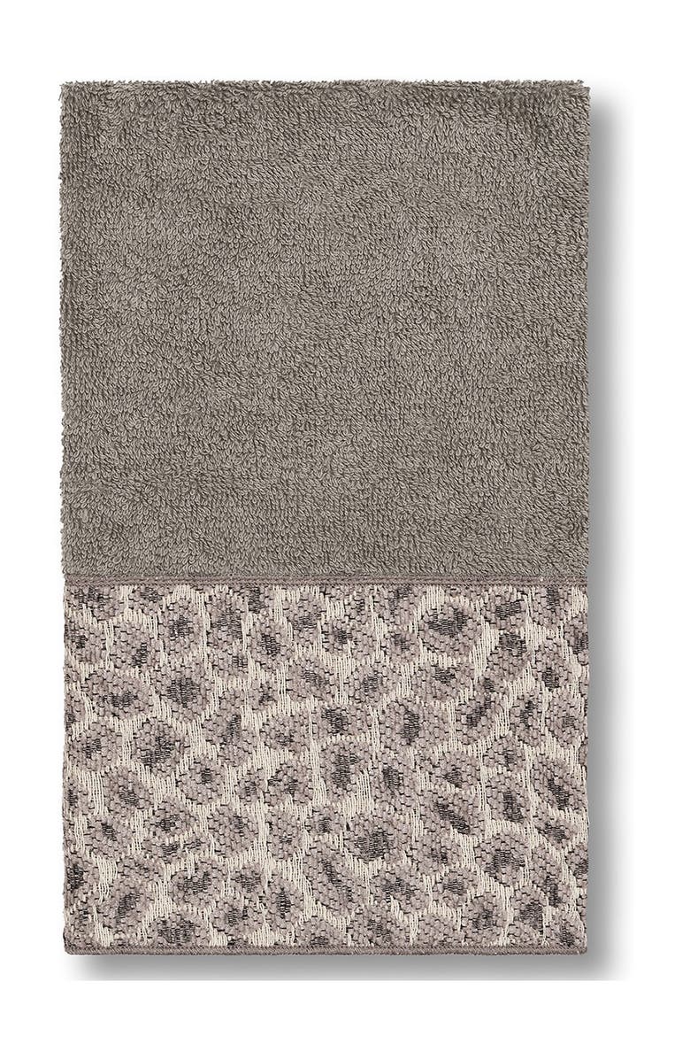 Linum Home Textiles Spots Embellished Hand Towel - Dark Grey, Main, color, Dark Grey