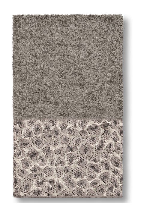 Spots Embellished Hand Towel - Dark Grey