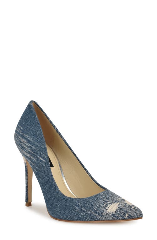 Shop Nine West Fresh Pointed Toe Pump In Dark Blue