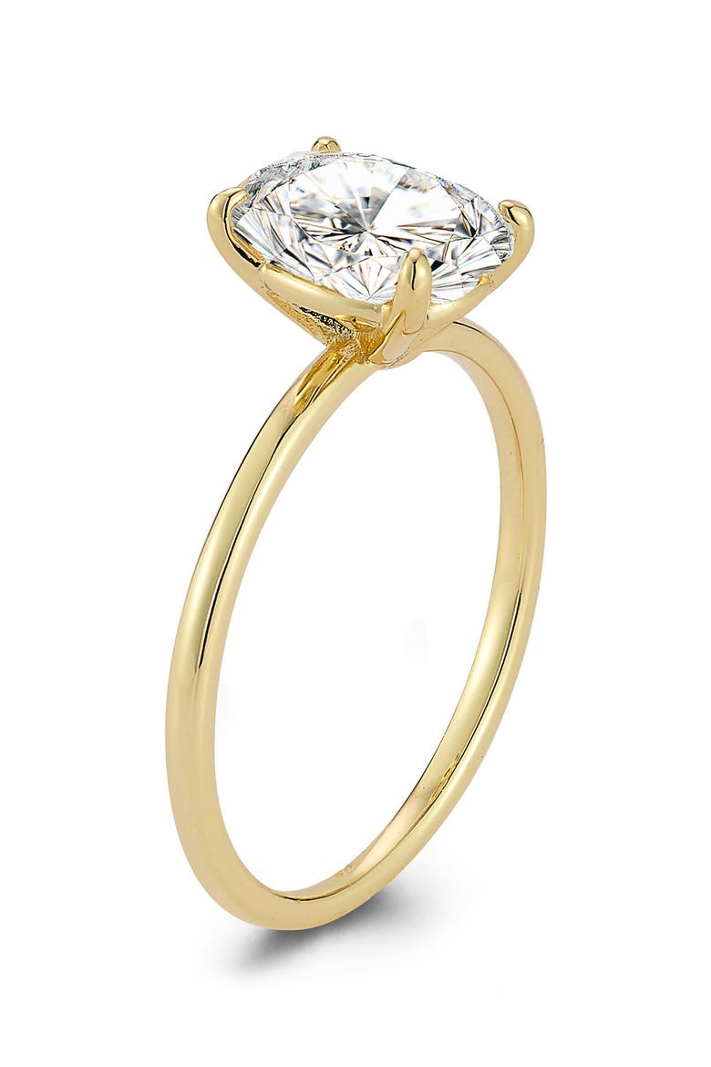 Oval Cut Moissanite Ring, Alternate, color, GOLD