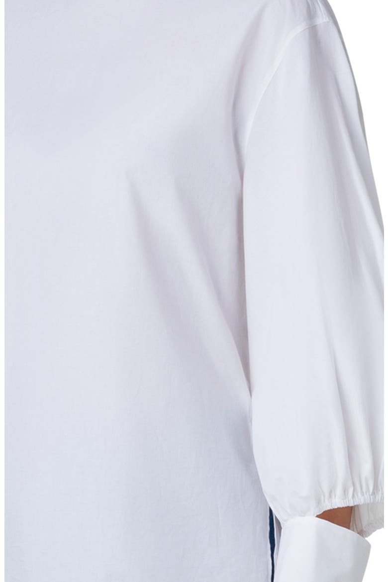 Deconstructed Cotton Poplin Top, Alternate, color, CREAM