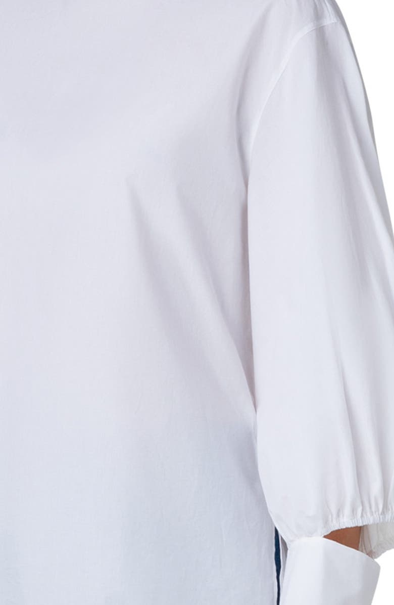 Akris punto Deconstructed Cotton Poplin Top, Alternate, color, 