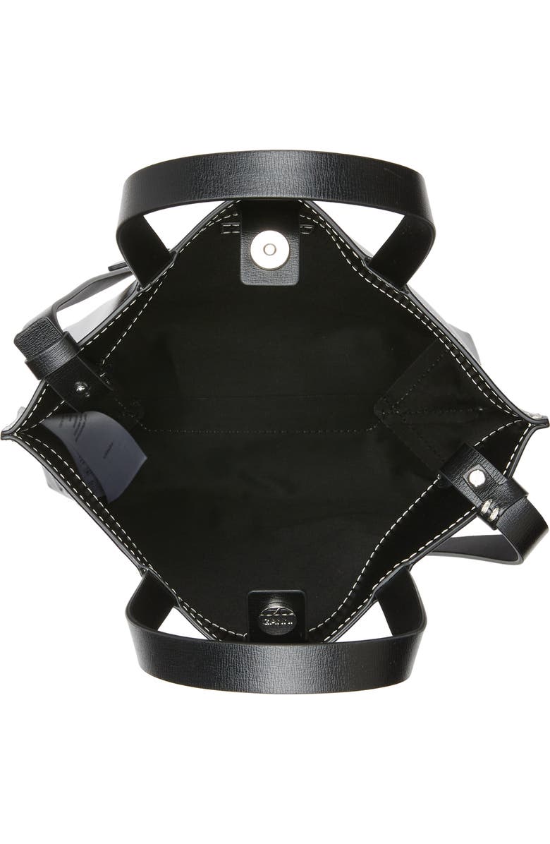 Ganni Medium Banner Recycled Leather Tote, Alternate, color,