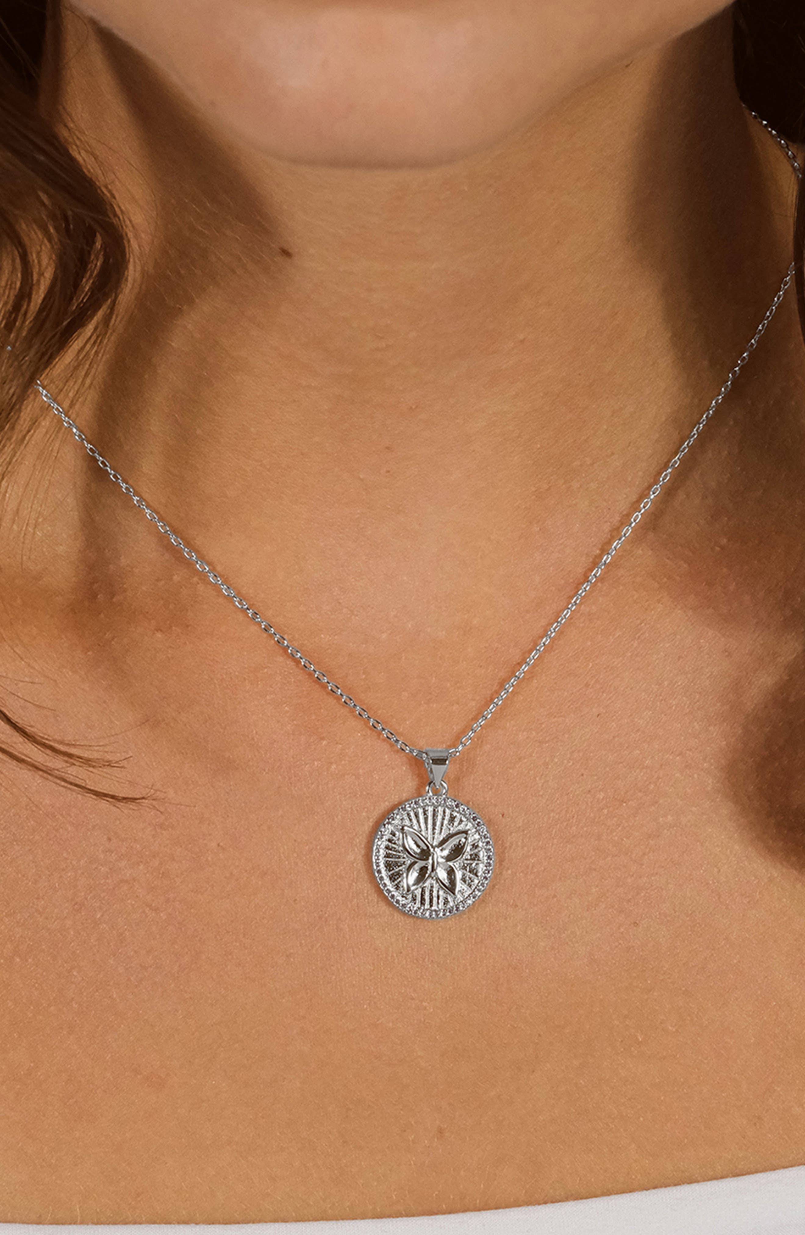Sterling Forever Bindi Cubic Zirconia Butterfly Pendant Necklace (Women ...
