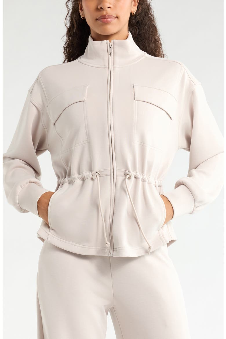 Soft Luxe Utility Jacket, Alternate, color, GREY PEBBLE