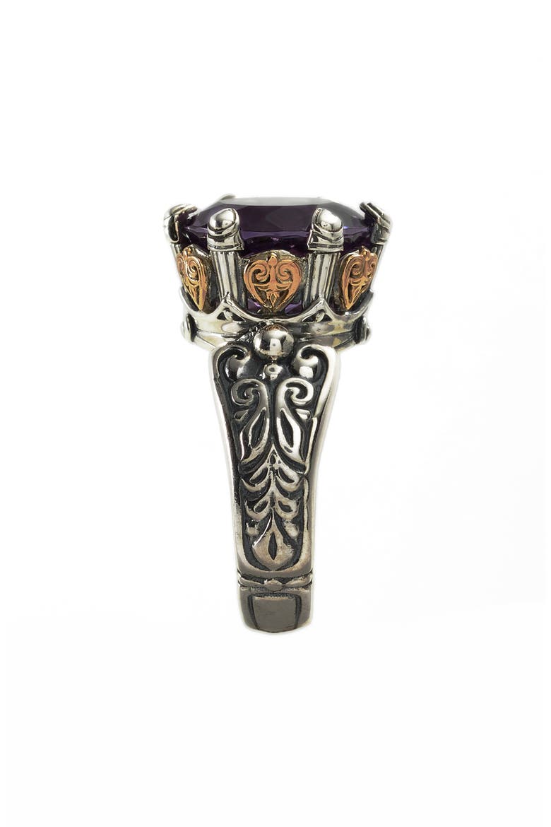 Hermione Two-Tone Stone Ring, Alternate, color, SILVER/ AMETHYST