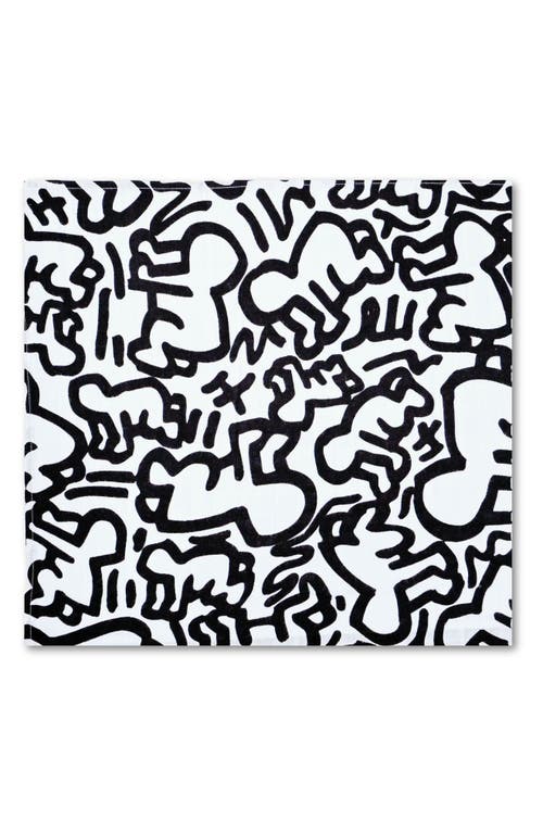 Etta Loves Keith Haring 2-pack Organic Cotton Muslin Squares In Kh Print