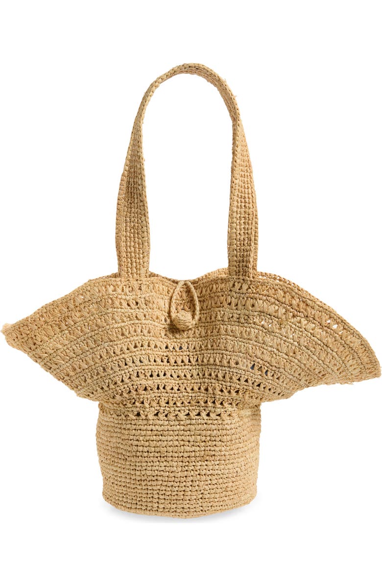 Reformation Sonia Raffia Hat Bag, Main, color, Natrual Raffia