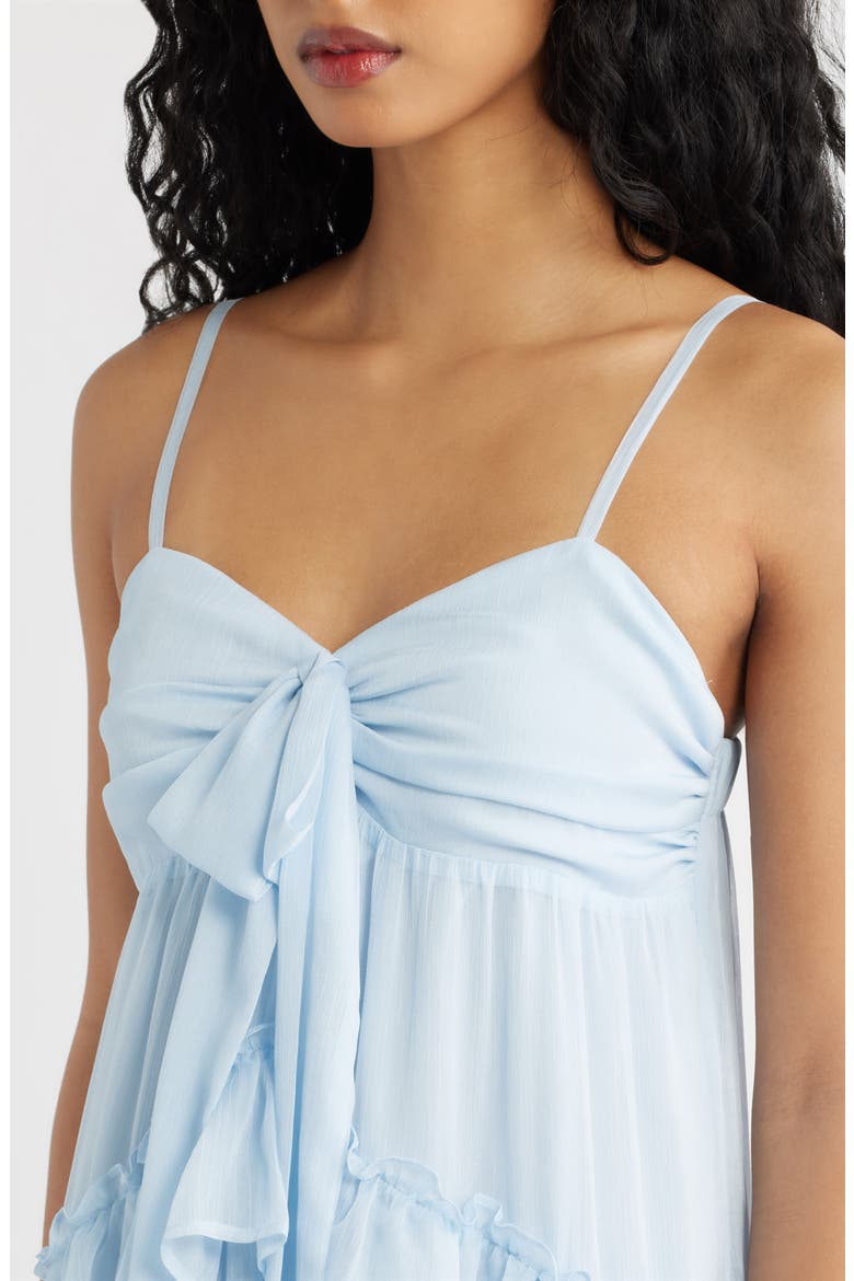 Markie Ruffle Tiered Evening Dress, Alternate, color, LIGHT BLUE