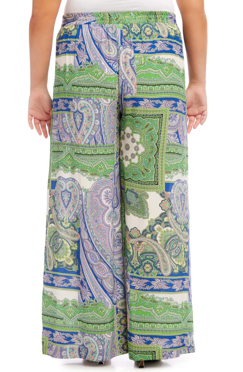 Karen Kane Paisley Print High Waist Wide Leg Pants, Alternate, color, 