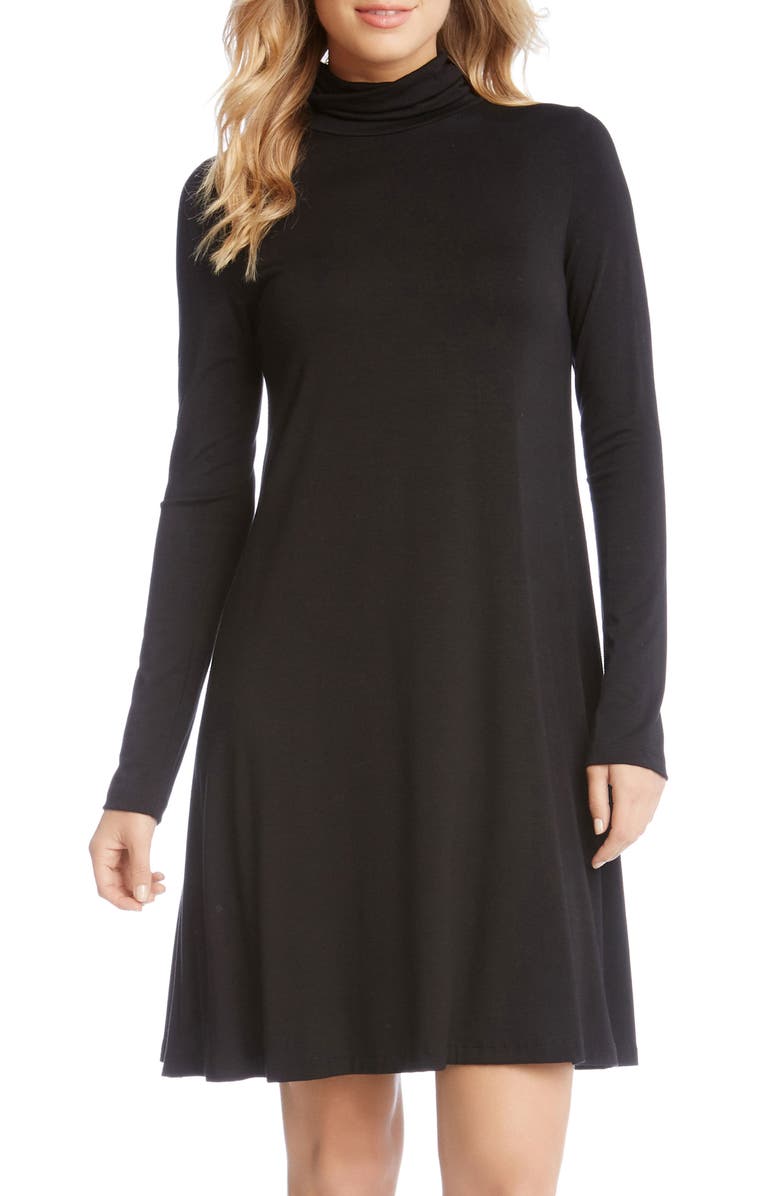 Karen Kane Turtleneck A-Line Dress, Alternate, color,